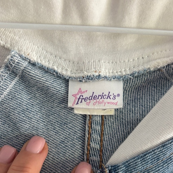 Fredrick’s of Hollywood Denim American Flag Cropped Jacket - Picture 5 of 7